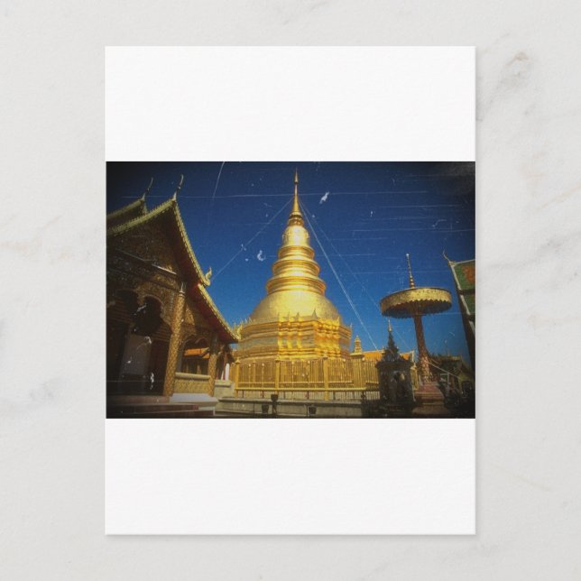 doi suthep temple at chiangmai vykort (Framsida)