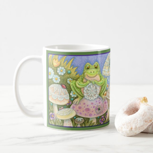 Doilies make a Hoppy Home FROG MUGG *Grönt (Med munk)