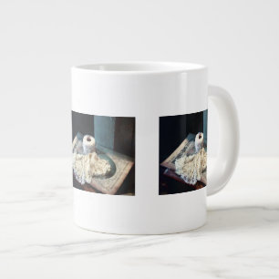 Doily and Crochet Thread Jumbo Mugg