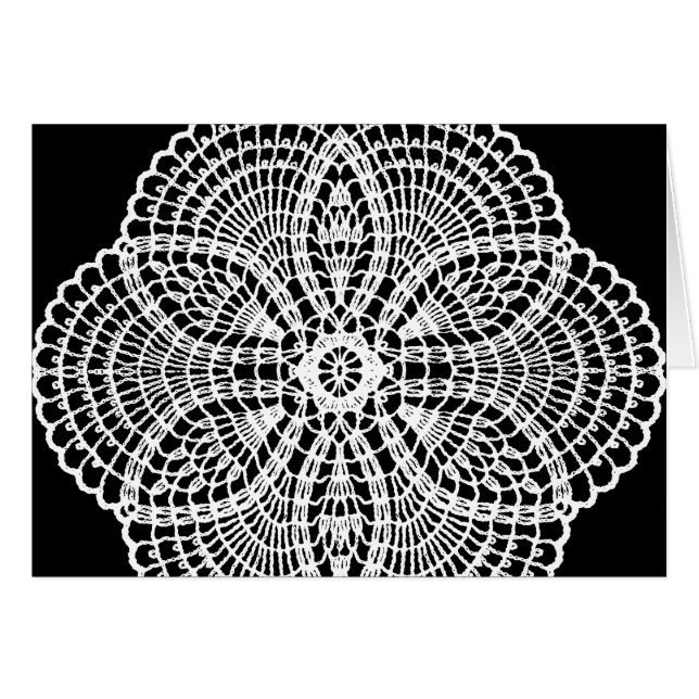 Doily Art Card Hälsningskort (Framsidan Horizontal)