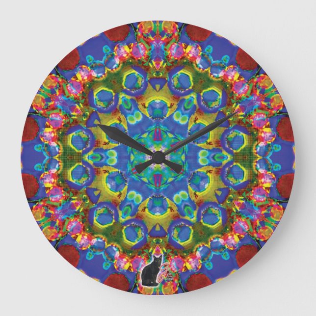 Doily Kaleidoscope Stor Klocka (Framsida)