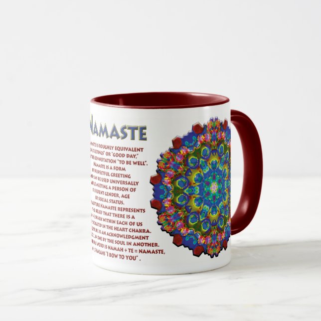 Doily Namaste Kaleidoscope Mugg (Framsida höger)