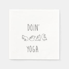 Doin' yoga cute dog pappersservett
