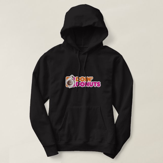 Doin'Donuts - Lönsam Tävla och bilentusiast Hoodie (Design framsida)