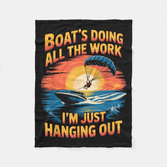 Doing All The Work Parasailer Paragliding Parasail Fleecefilt (Framsidan)