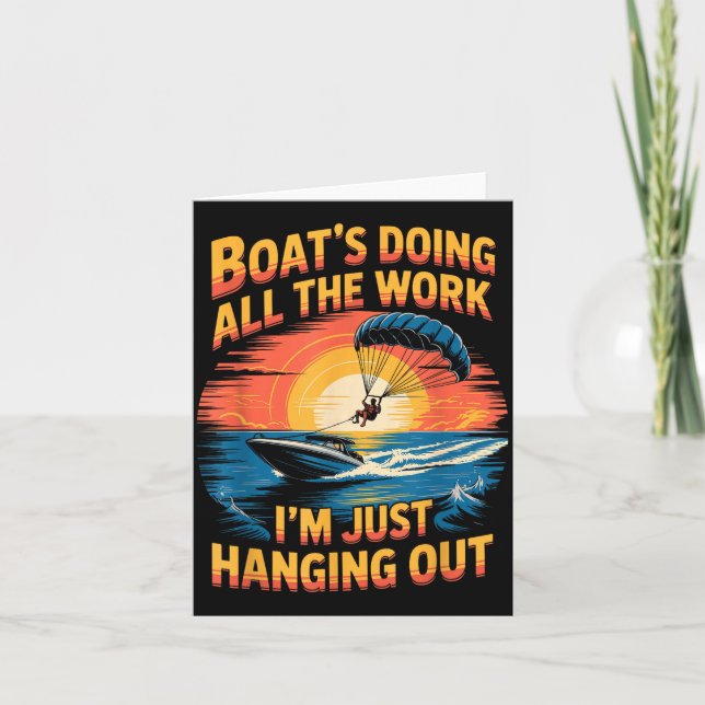 Doing All The Work Parasailer Paragliding Parasail Kort (Framsida)