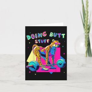 Doing Butt Saker Cheetah Bodybuilding der Gym Joke Kort