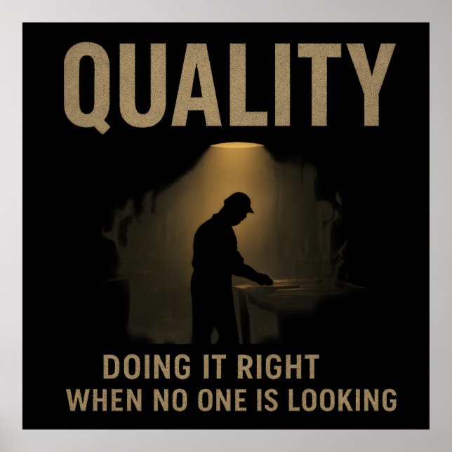 Doing It Right - Quality Engineer Motivation Poster (Framsidan)