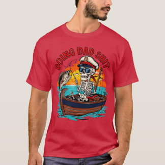 Doing Pappa Funny Skeleton Fiing Funny Fars dag T Shirt