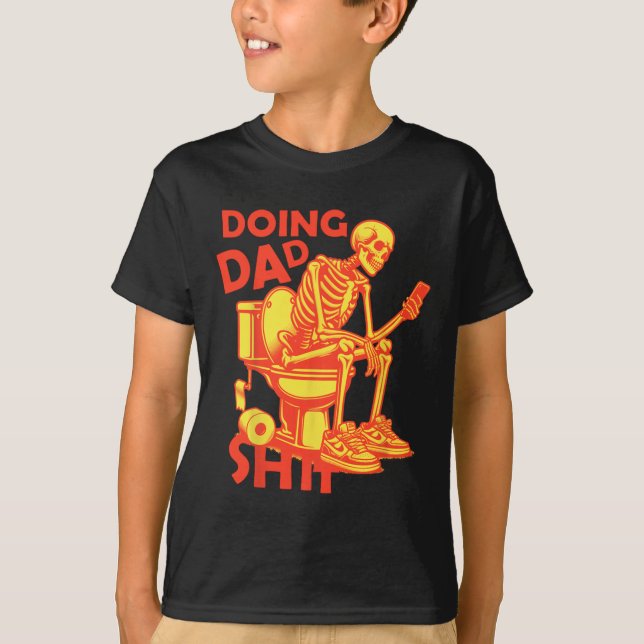 Doing Pappa Sak Pappa Joke Skeleton Pappa Funny Pa T Shirt (Framsida)