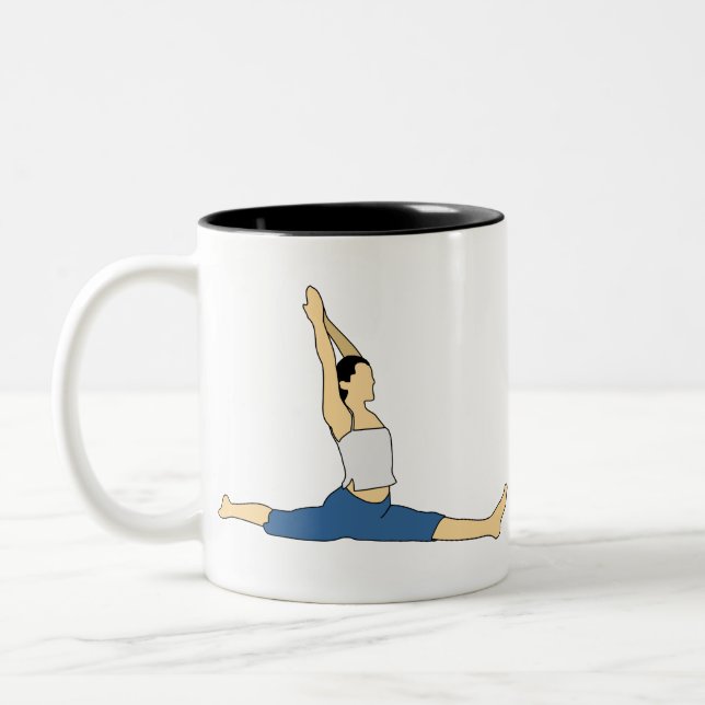 Doing Yoga Två-Tonad Mugg (Vänster)