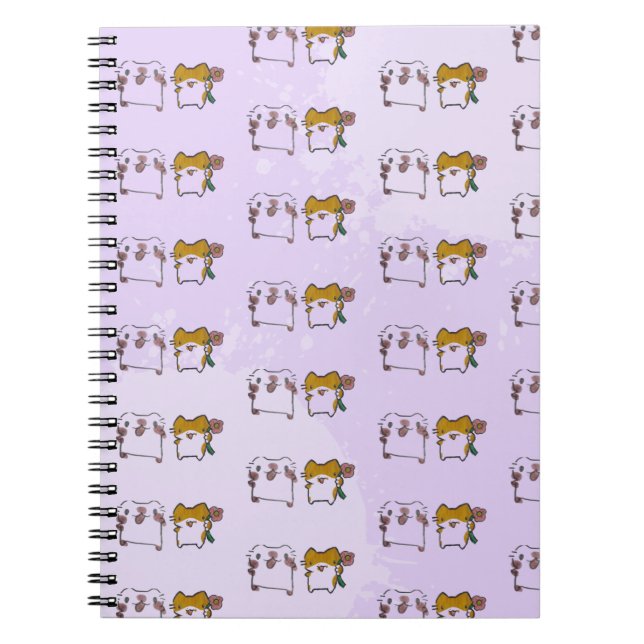 Dois Gatinhos no Lilás – Amor e Fofura em Dupla Anteckningsbok (Framsidan)