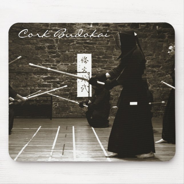 Dojo för mousemat för korkBudokai kendo Musmatta (Framsidan)
