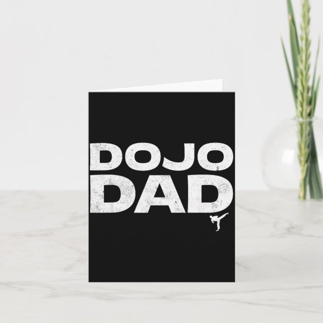 Dojo Pappa Kampsport Roligt Fars Dag Present För  Kort (Framsida)