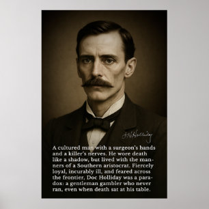 Dok Holliday - gentleman, Spelare, Gunfighter Poster