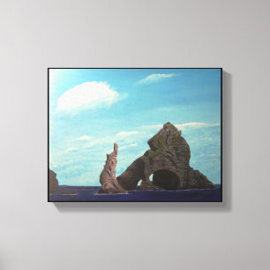 Dokdo Koreanska öns Berömd Landmark 아 름 운 독 도 Canvastryck