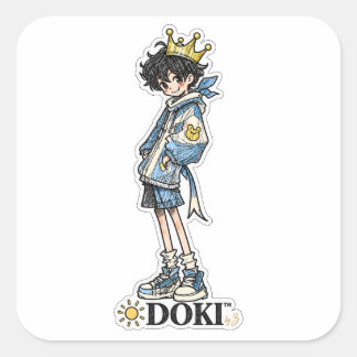 DOKI™ | Sun Prince Original Karaktärsdekal Fyrkantigt Klistermärke