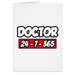 Doktor 24-7-365 hälsningskort