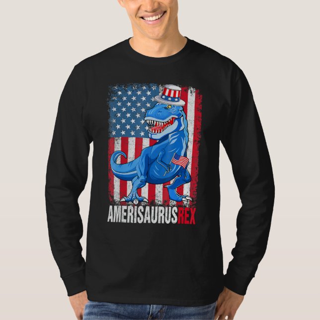 Doktor 4:e juli Kids Boys Manar Amerisaurus Rex T Shirt (Framsida)