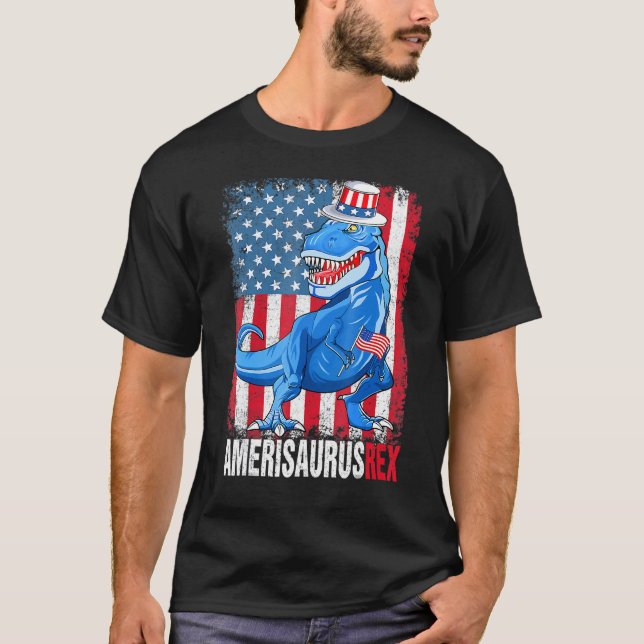 Doktor 4:e juli Kids Boys Manar Amerisaurus Rex T Shirt (Framsida)
