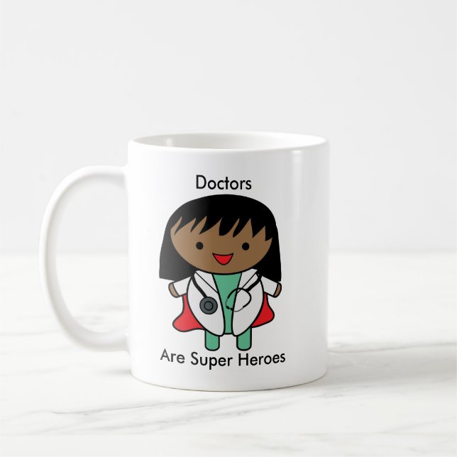 Doktor African American Female Personalize Kaffemugg (Vänster)