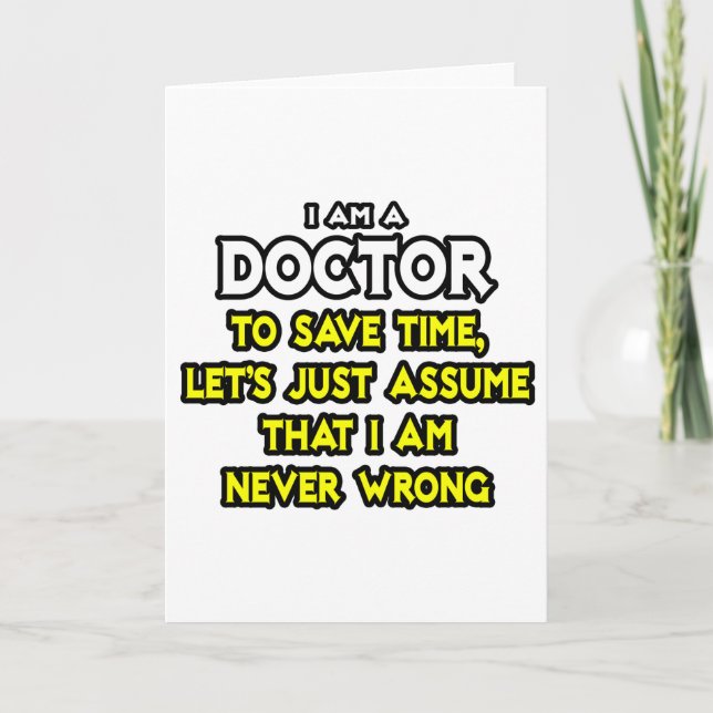Doktor antar att jag aldrig har fel kort (Framsida)