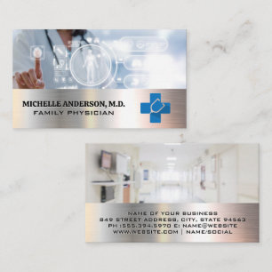 Doktor Använda teknik   Medicinsk Logotyp Visitkort