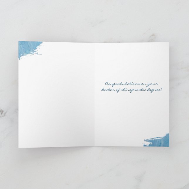 Doktor av Chiropraktic Studenten Card, DC-grad, Kort (Inuti)