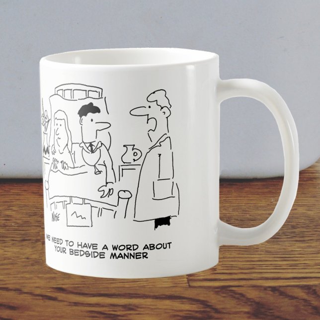 Doktor Bedside Manner Inte ganska Höger Kaffemugg (Skapare uppladdad)