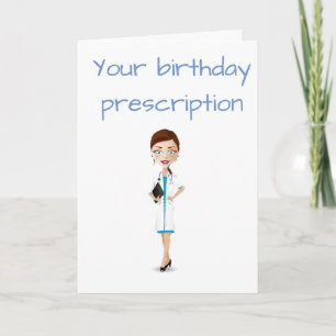 DOKTOR BIRTHDAY WISH *DUBBLA DOS FÖR ENJUSTERING * KORT