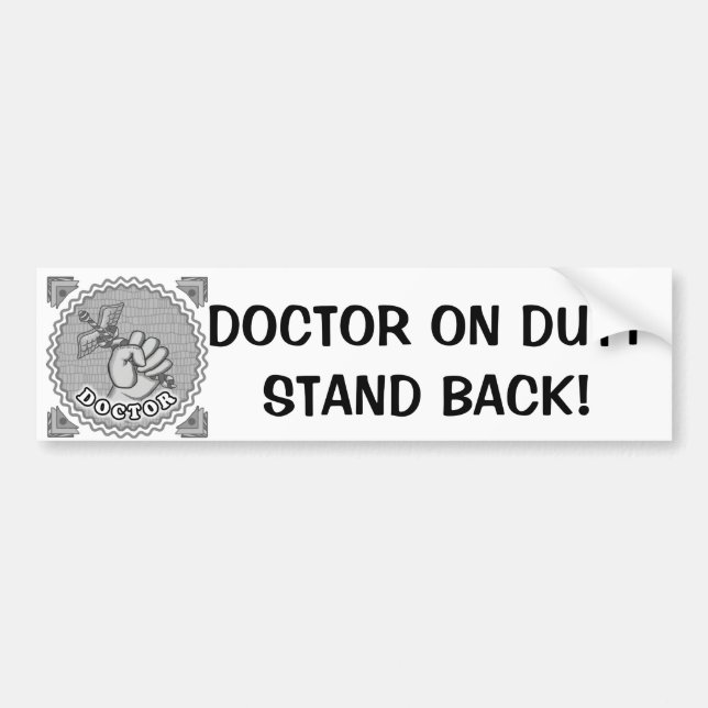Doktor Caduceus Hand Bumper Sticker Bildekal (Framsidan)
