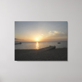 Doktor Cave Beach, Jamaica Sunset April 2011 Canvastryck