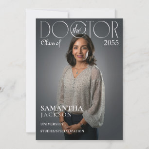 Doktor Chic Doktors Examen Foto Magasin Inbjudningar