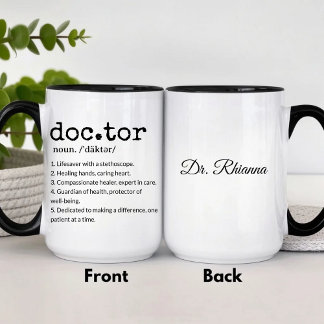 Doktor Definition Lifesaver med ett stethoscope Mugg