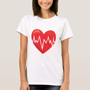 Doktor eller Nurse Heartslag T-Shirt Avslappnad Bä