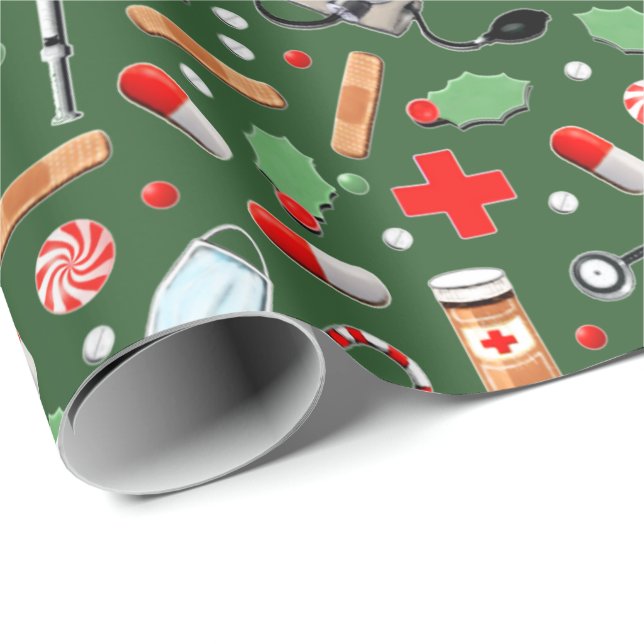 Doktor eller Nurse jul Helgdag Gift Presentpapper (Rullad Hörn)