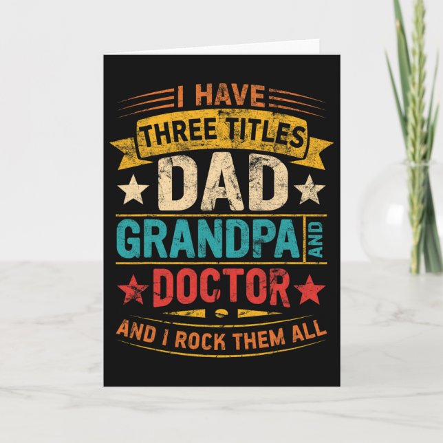 Doktor farfar för män rolig doktor pappa fadersdag kort (Framsida)