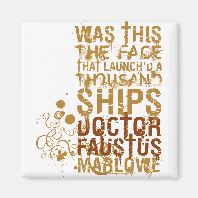 Doktor Faustus Quote Magnet (Framsidan)
