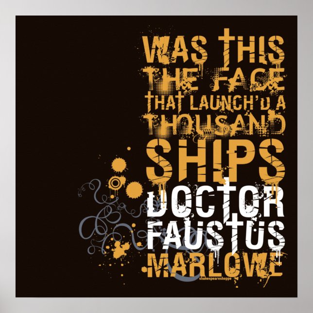 Doktor Faustus Quote Poster (Framsidan)