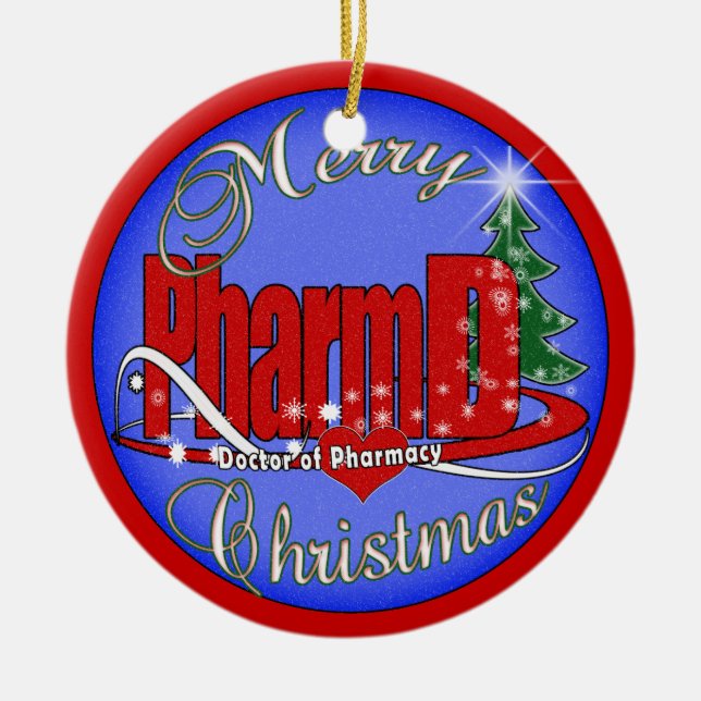 DOKTOR för PharmD JULPRYDNAD av APOTEK Julgransprydnad Keramik (Framsidan)