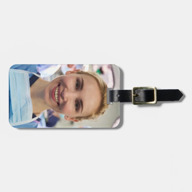 Doktor Foto Anpassa Personalisera Bagagebricka (Horisontell Framsida)