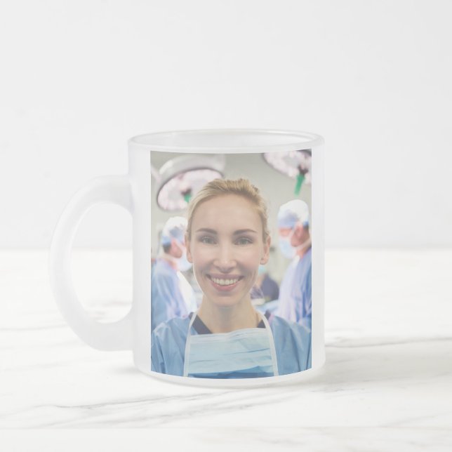 Doktor Foto Anpassa Personalisera Frostad Glasmugg (Vänster)