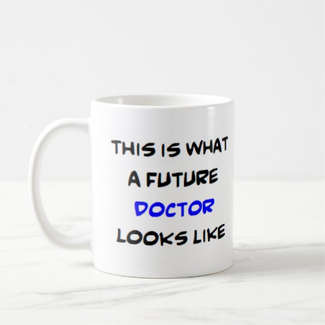 doktor, framtiden kaffemugg (Vänster)