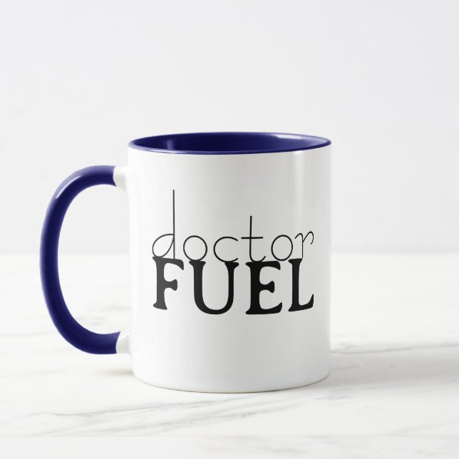 Doktor Fuel Funny Mug, Anpassningsbar Medical Pun  Mugg (Vänster)