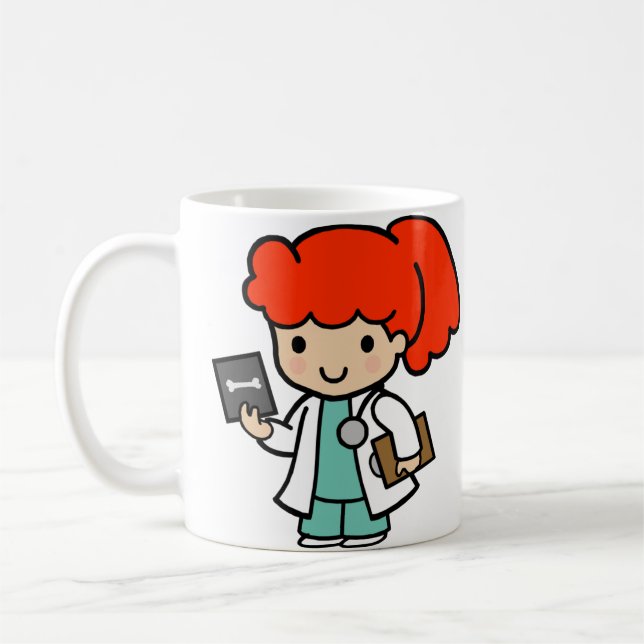 Doktor Girl med Xray Kaffemugg (Vänster)