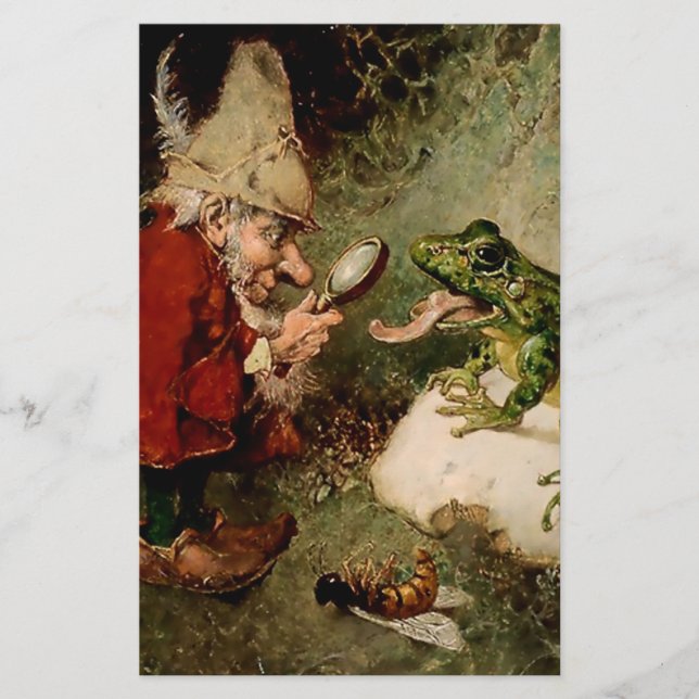 " Doktor Gnome inspekterar grodtunga" av Heinrich  Brevpapper (Framsida)