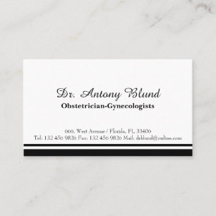 Doktor Gynekolog Obstetrician OBGYN Elegant Visitkort