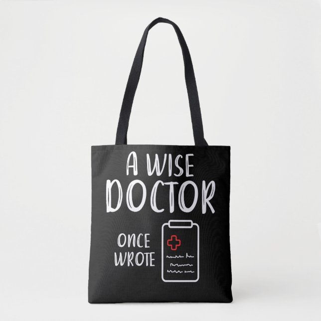 Doktor Handskrift Humor Funny Nurse Life Tygkasse (Framsida)