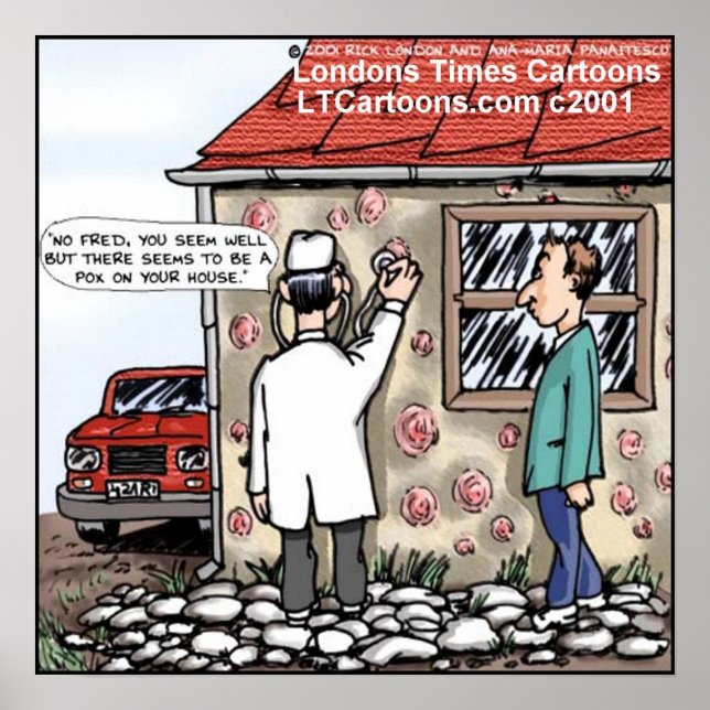 Doktor hittar Pox On House Funny Poster (Framsidan)