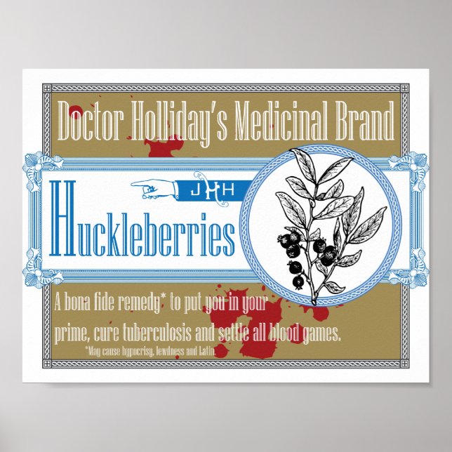 Doktor Holliday's Medicinal Brand Hucklebär Poster (Framsidan)